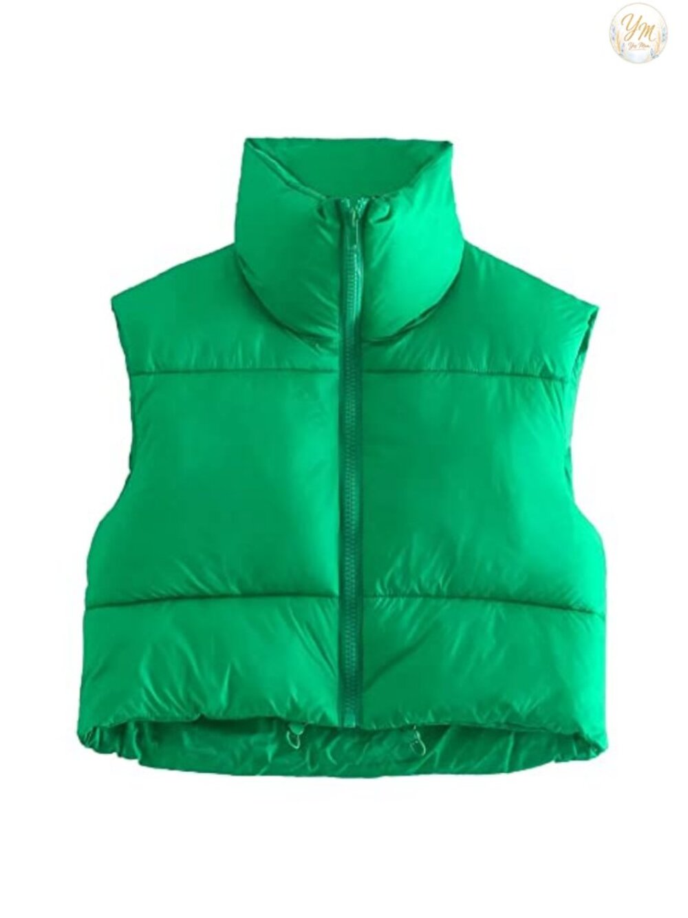 Women Cropped Puffer Vest Lightweight Sleeveless Padded Gilet Quilted Zip